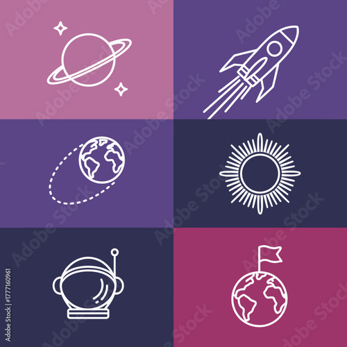 This image captures the dynamic moment of a rocket launching, symbolizing exploration and the quest for knowledge in the vast cosmos, surrounded by stars and planets.