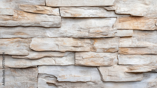 Textured stone wall, natural material, light colors, rustic design, home decor
