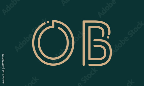 OB O ob initial logo | initial based abstract modern minimal creative logo, vector template image. luxury logotype logo, real estate homie logo. typography logo. initials logo