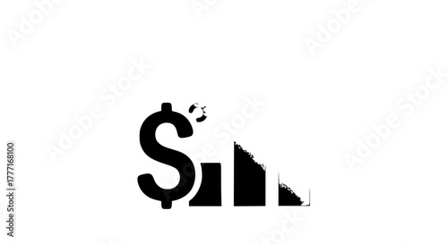 Dynamic soccer ball soaring over a bold dollar sign and rising bar graph, symbolizing financial growth and sports investment opportunities