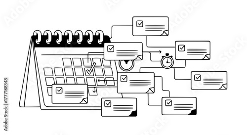 Master your deadlines with this dynamic visual of task management and project planning, showcasing organized workflows and timely completion for ultimate productivity and success
