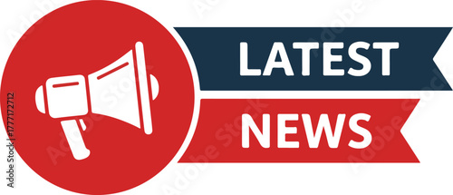 Latest news banner with megaphone