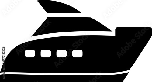 Elegant yacht cruises into the sunset, promising luxury, adventure, and unforgettable vacations, a symbol of wealth and freedom on the open sea