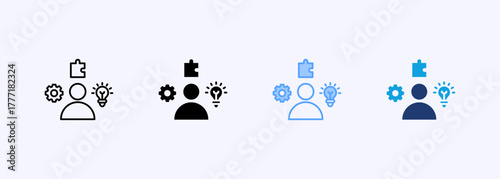 Abilities Icon Set Multiple Style Collection