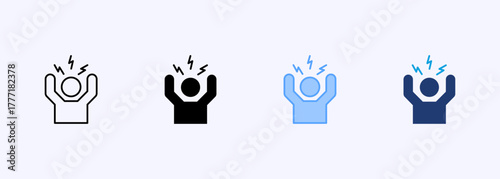 Release Anger Icon Set Multiple Style Collection