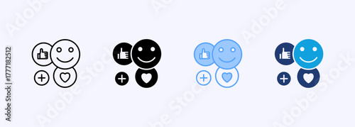 Attitude Icon Set Multiple Style Collection