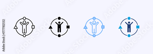 People Skill Icon Set Multiple Style Collection