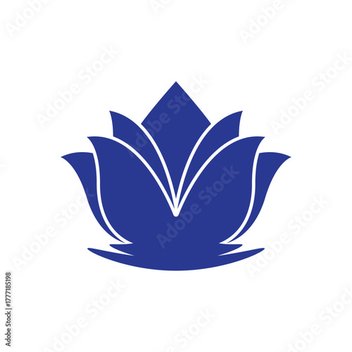 Elegant and beautiful blooming flower logo illustration