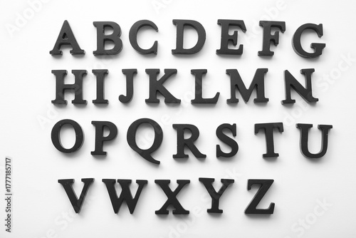 Black letters on white back...