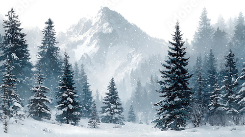 winter forest in the mountains