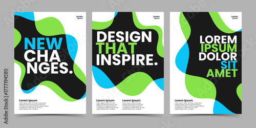 Photos Set abstract wave for events design poster, social media, cover, flyer template