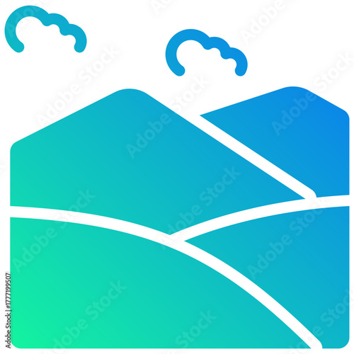 mountains gradient fill icon