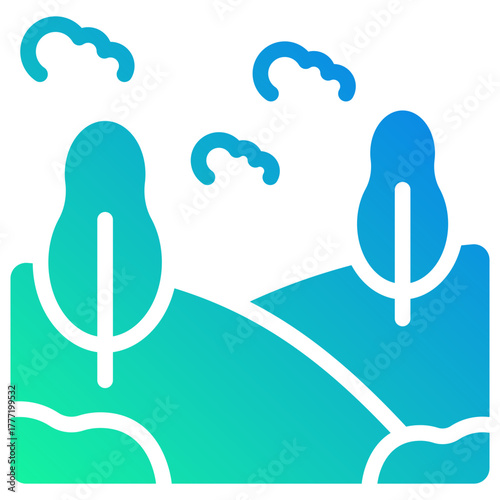 hill gradient fill icon