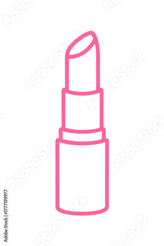 pink lipstick isolated on white