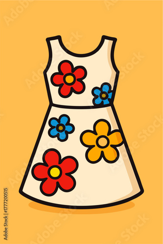 drawing of a summery dress