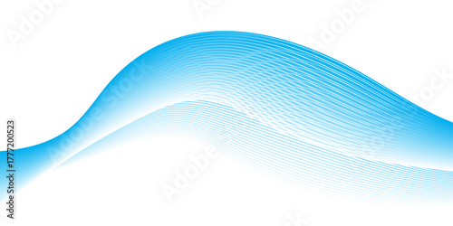 Glowing waveform frequency futuristic energy sound waves technology concept background. Abstract blue wave line vector business texture. Pattern line blend curve flow futuristic background.	
