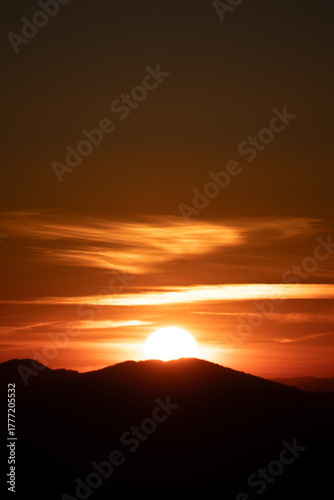 sunset in the mountains