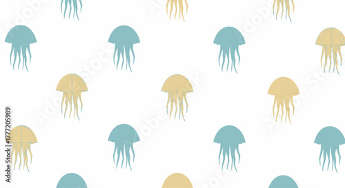 Jellyfish Pattern - A Sea of Floating Creatures.