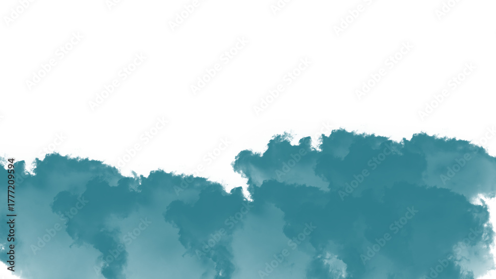 Obraz premium Teal blue abstract cloud 