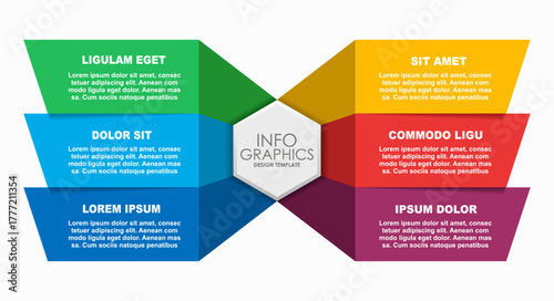 Colorful infographic template with panels , icons for organizing concepts, steps, or categories. Vector illustration.
