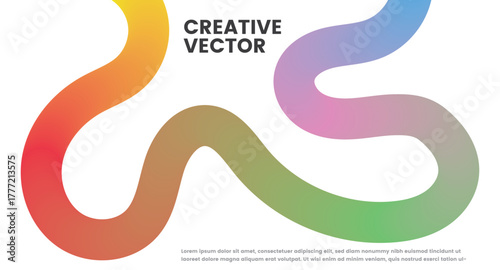 Modern Fluid Color Swirl – Abstract Wavy Line Gradient in Rainbow Spectrum
