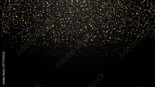 Wallpaper Mural Luxurious golden sparkle on black gradient background perfect for Christmas Torontodigital.ca