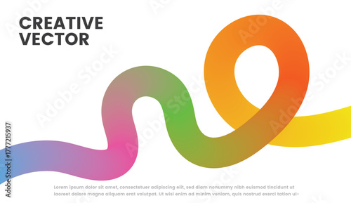 Colorful Abstract Swirl – Vibrant Gradient Wave with Smooth Curves and Motion Effect