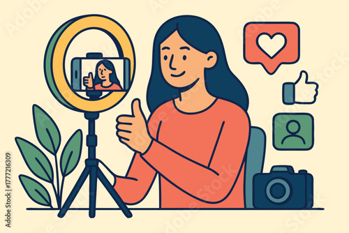 Social Media Influencer Vector