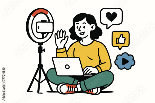 Social Media Influencer Vector