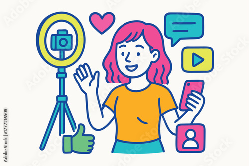 Social Media Influencer Vector