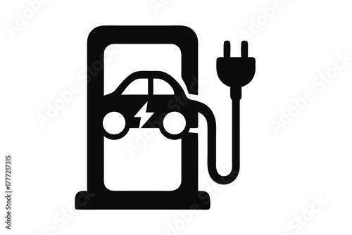 Electric Vehicle Charging Station Icon