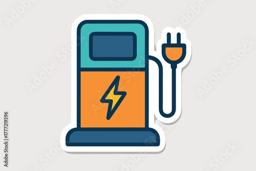 Electric Vehicle Charging Station Icon