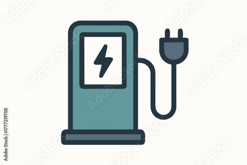 Electric Vehicle Charging Station Icon