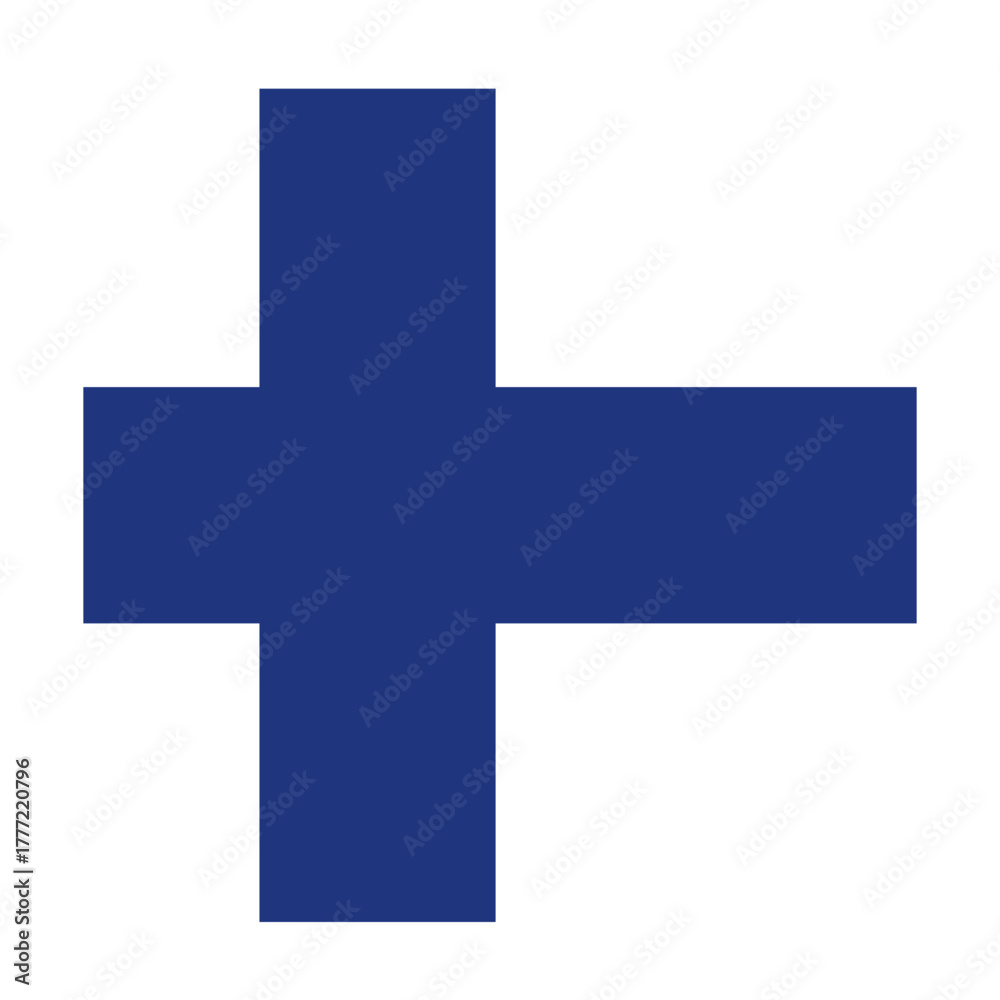 Fototapeta premium Square Icon flag of Finland. On a transparent background