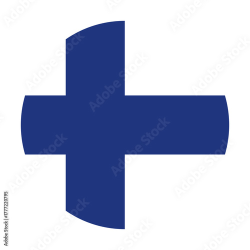 Round icon flag of Finland. On a transparent background.