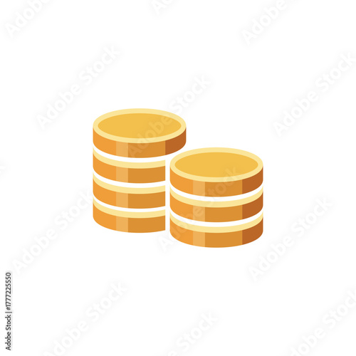 Gold Coin Stack Vector Illustration for Finance and Wealth Concept