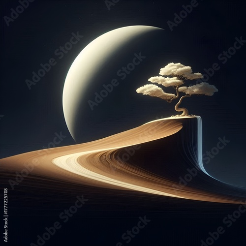 beautiful mom and beautiful tree 