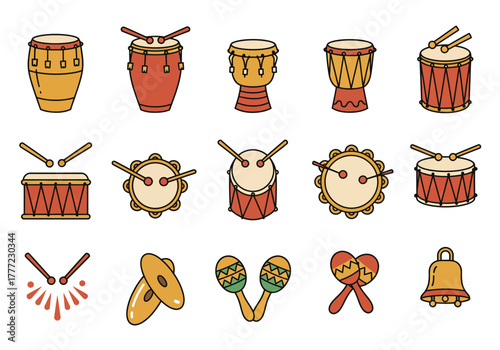 Percussion Party A Colorful Collection of Musical Instruments