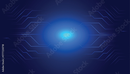 Abstract glowing  blue circuit board pattern representing digital technology and networks