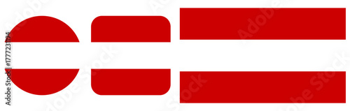 Signs, Icon flag of Austria on a transparent background. Vector graphics