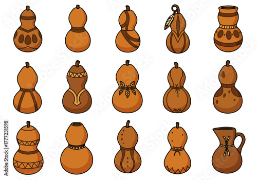 Ornamental Calabash Gourd Art Decorative Designs & Patterns