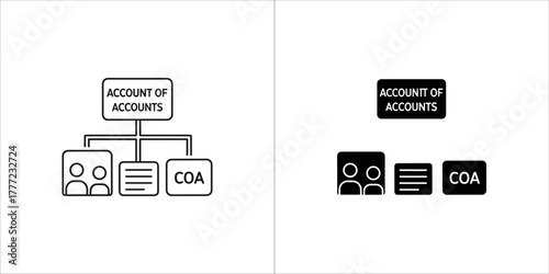 Chart of accounts icon representing accounting and financial structure