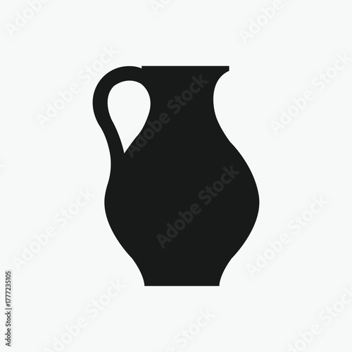 Ancient Clay Vase, Pottery, Greek Pottery Silhouette 