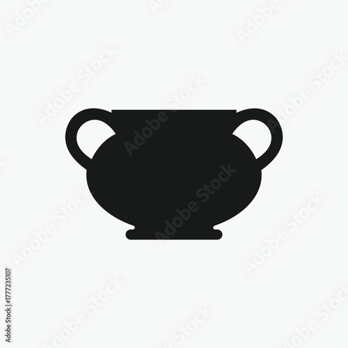 Ancient Clay Vase, Pottery, Greek Pottery Silhouette 