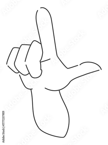 親指を立て向こうに指差しの手・腕・肘　