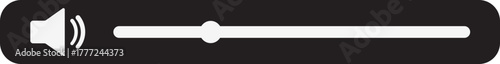 Volume Icon.Audio player for songs or podcast playlist. Adjust mixer volume level. Equalizer symbol concept for control, filter, balance, tuning, options, and preferences.