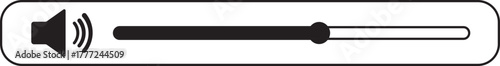Volume Icon.Audio player for songs or podcast playlist. Adjust mixer volume level. Equalizer symbol concept for control, filter, balance, tuning, options, and preferences.