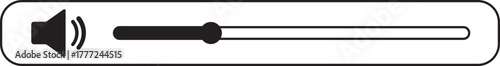 Volume Icon.Audio player for songs or podcast playlist. Adjust mixer volume level. Equalizer symbol concept for control, filter, balance, tuning, options, and preferences.