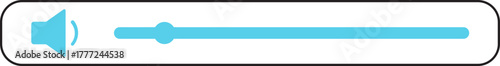 Volume Icon.Audio player for songs or podcast playlist. Adjust mixer volume level. Equalizer symbol concept for control, filter, balance, tuning, options, and preferences.
