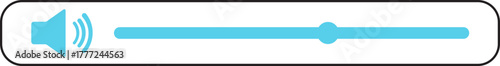 Volume Icon.Audio player for songs or podcast playlist. Adjust mixer volume level. Equalizer symbol concept for control, filter, balance, tuning, options, and preferences.